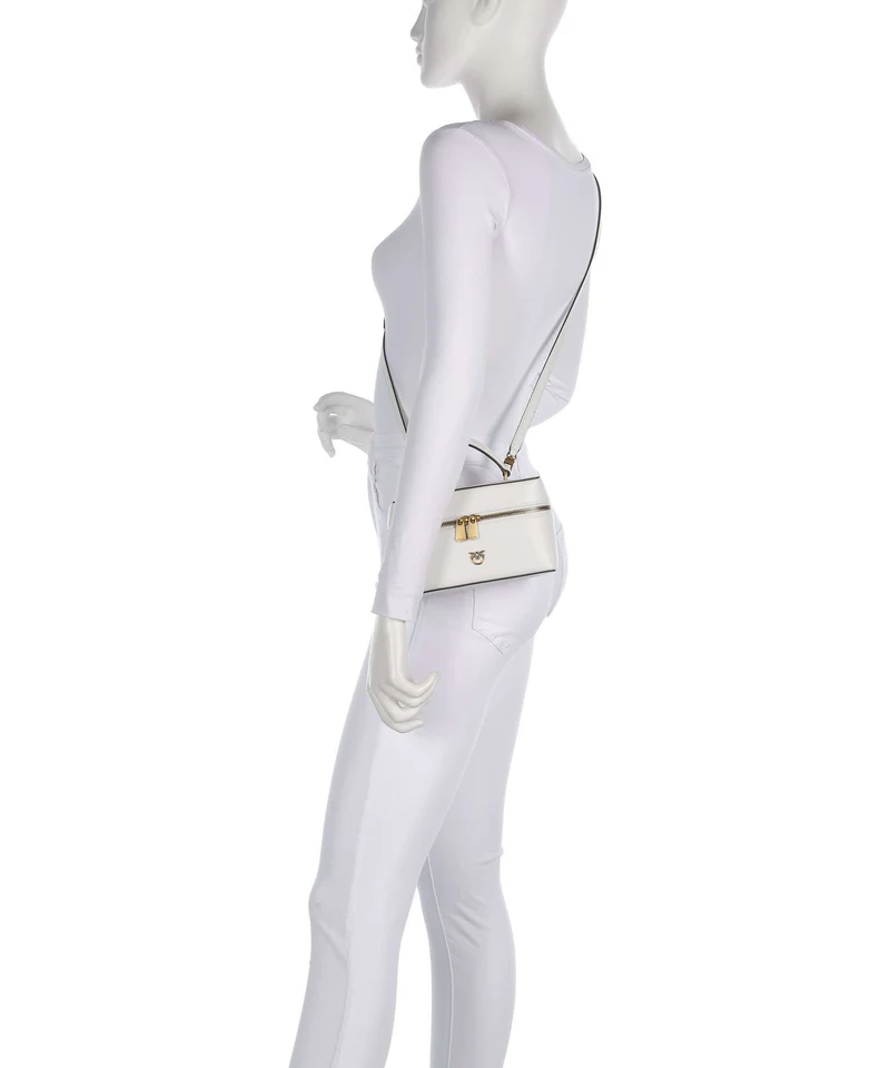 Pinko Vanity Mini Sac bandoulière bianco nembo/antique gold