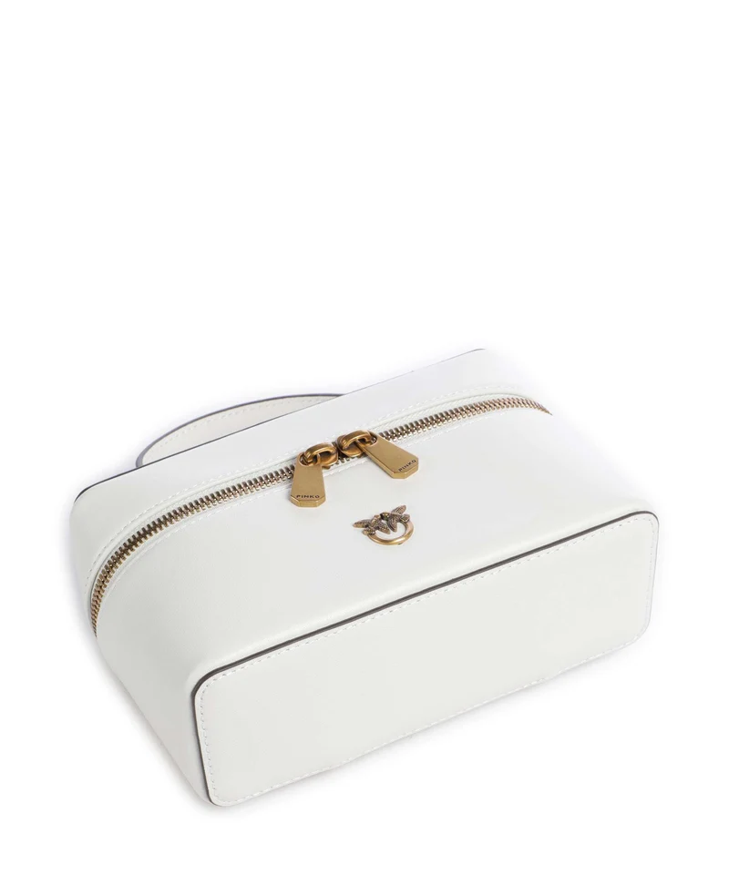 Pinko Vanity Mini Sac bandoulière bianco nembo/antique gold