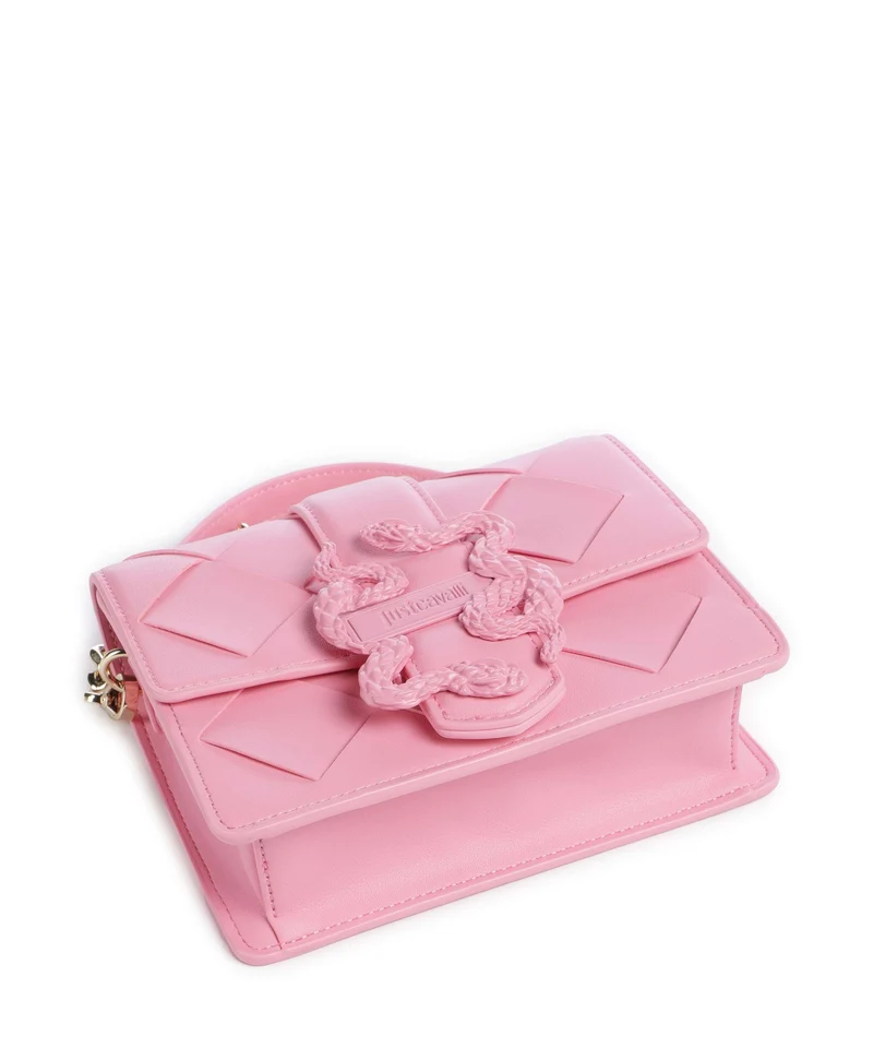 Just Cavalli Iconic Snakes Braided Sac bandoulière begonia pink