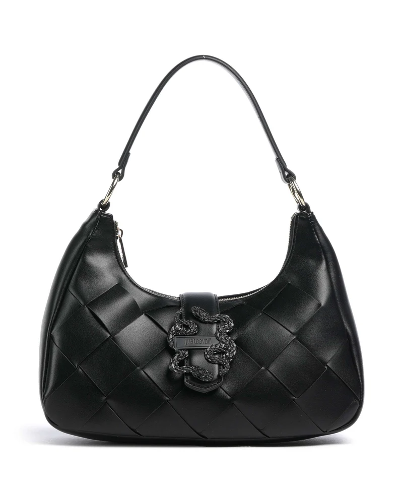 Just Cavalli Iconic Snakes Braided Sac porté épaule black