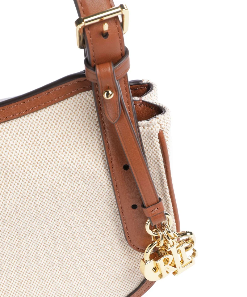 Lauren Ralph Lauren Marcy Medium Sac bandoulière natural/buff canvas/lauren tan