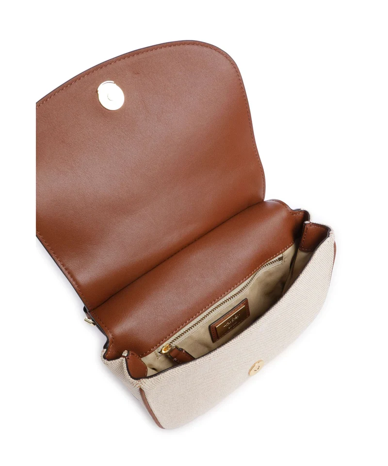 Lauren Ralph Lauren Marcy Medium Sac bandoulière natural/buff canvas/lauren tan