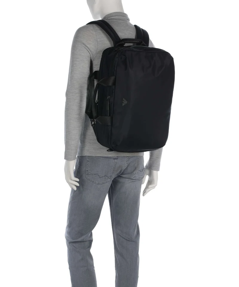 Emporio Armani Recycled Nylon Sac à main porté dos black beauty