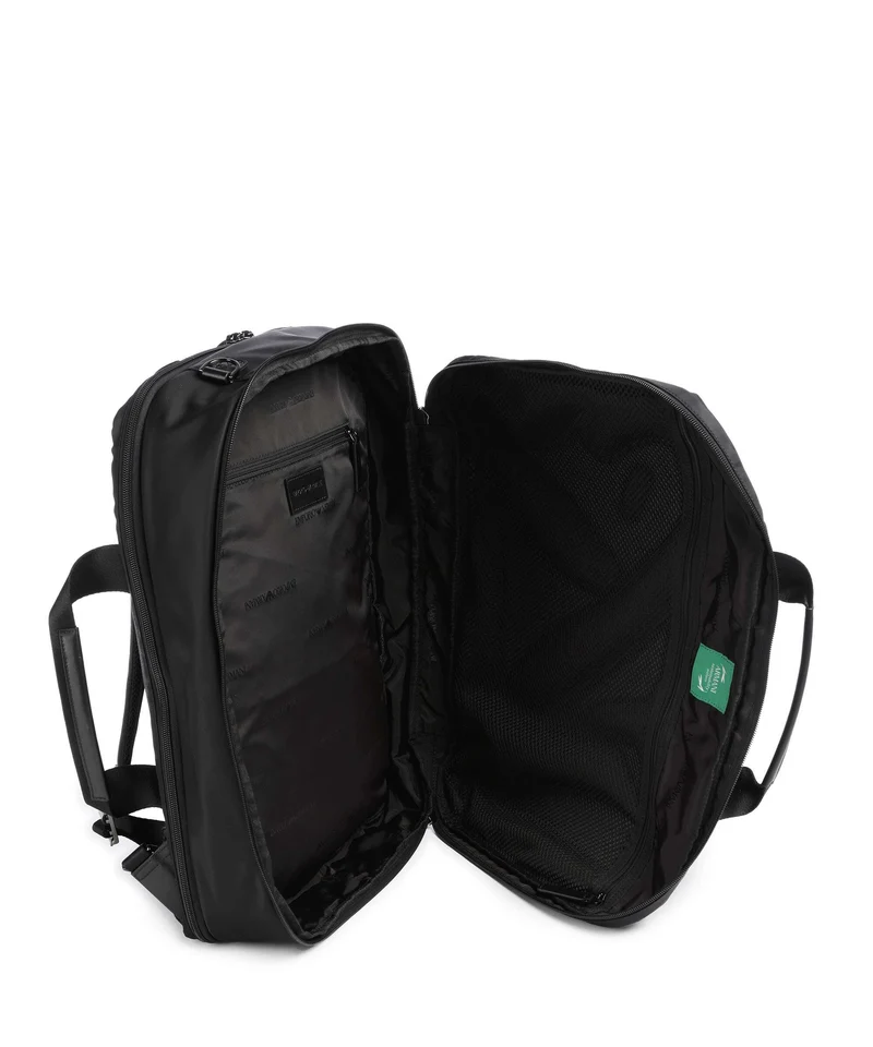 Emporio Armani Recycled Nylon Sac à main porté dos black beauty