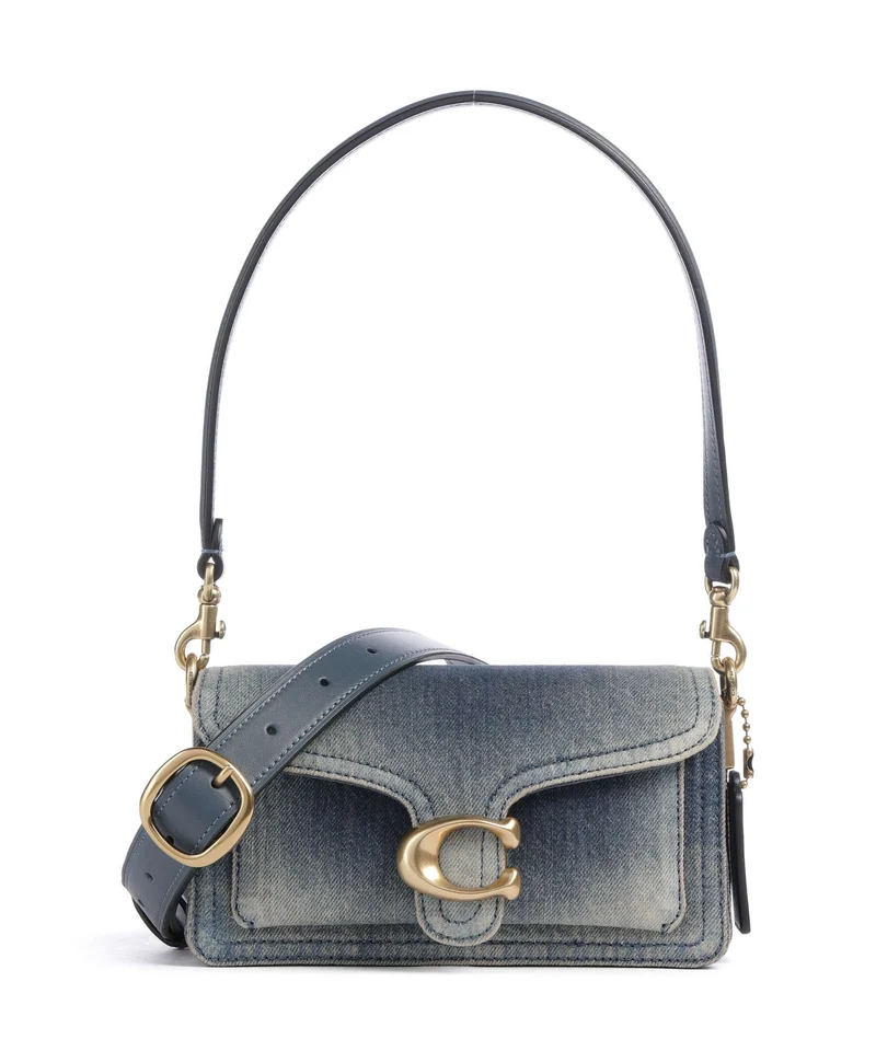 Coach Tabby Loved Denim 20 Sac porté épaule dark indigo
