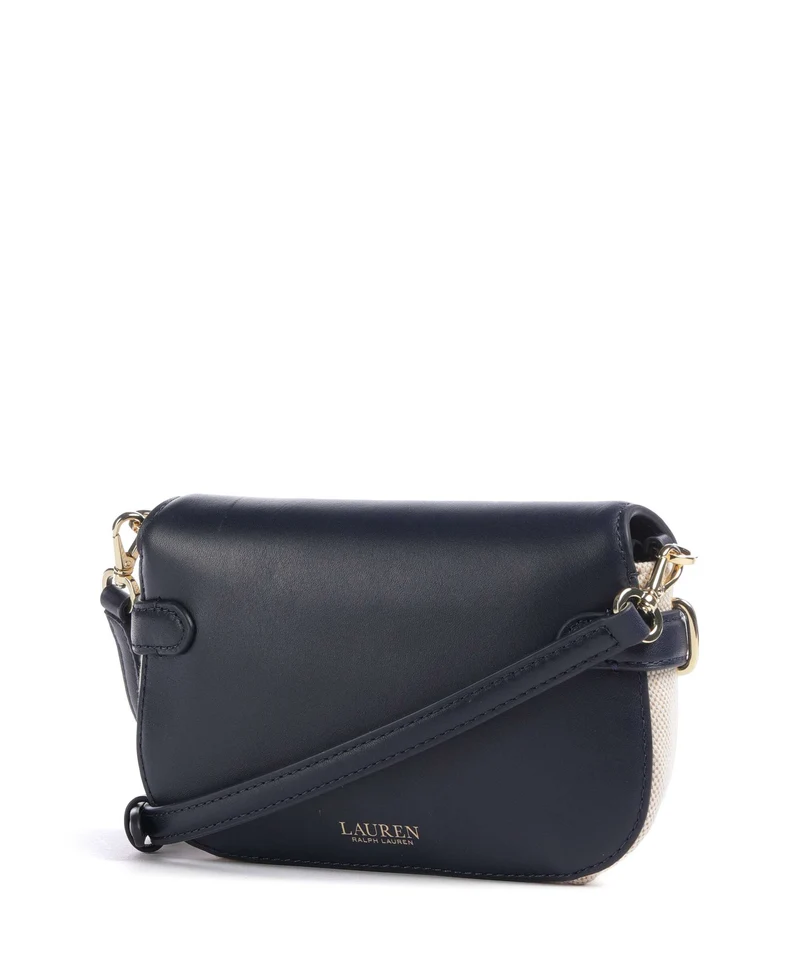 Lauren Ralph Lauren Blaike Small Sac bandoulière natural/buff canvas/refined navy