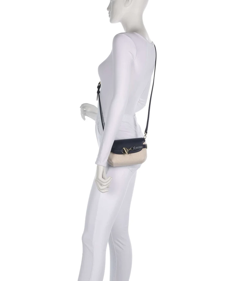 Lauren Ralph Lauren Blaike Small Sac bandoulière natural/buff canvas/refined navy