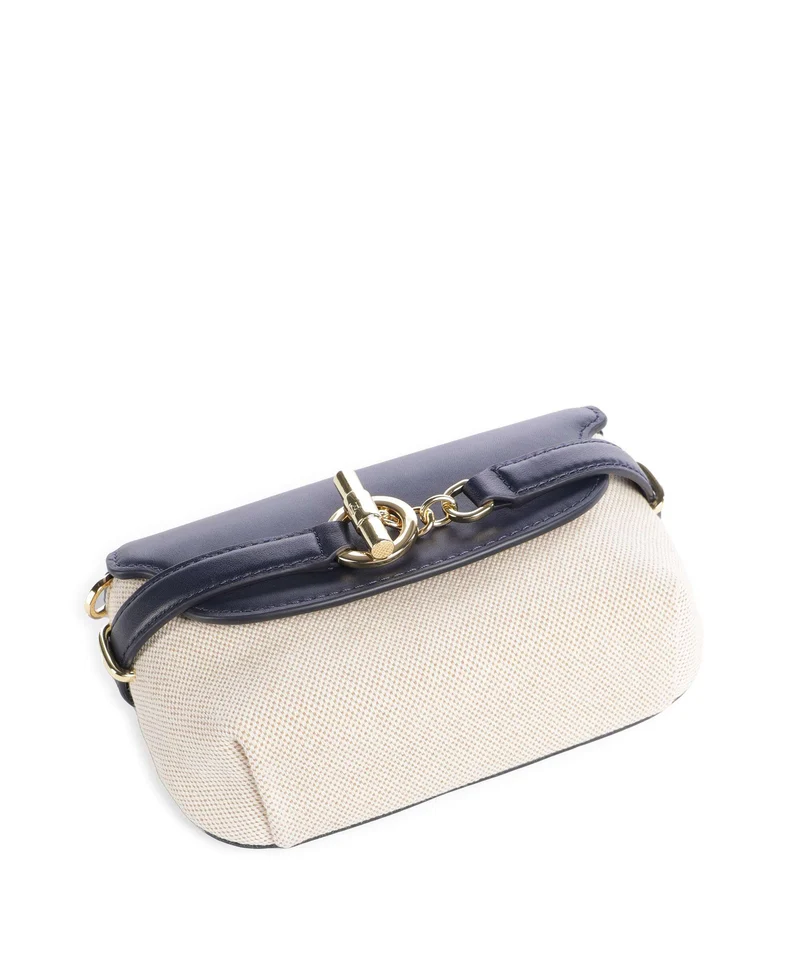 Lauren Ralph Lauren Blaike Small Sac bandoulière natural/buff canvas/refined navy