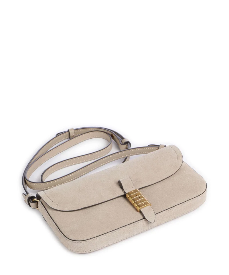 Pinko Saddle Flat Sac bandoulière beige/grigio fumo/antique gold