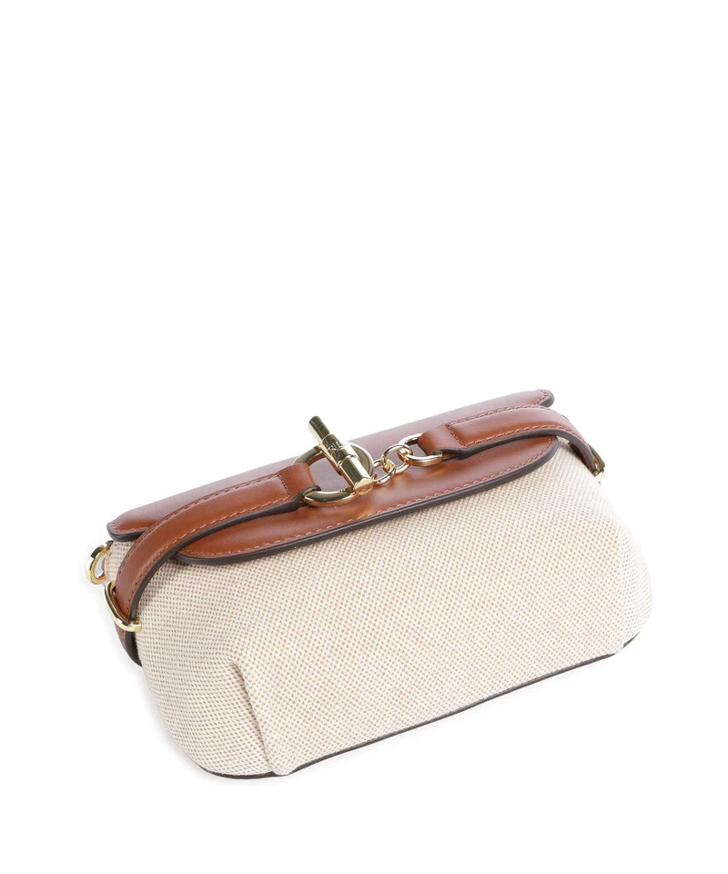 Lauren Ralph Lauren Blaike Small Sac bandoulière natural/buff canvas/lauren tan