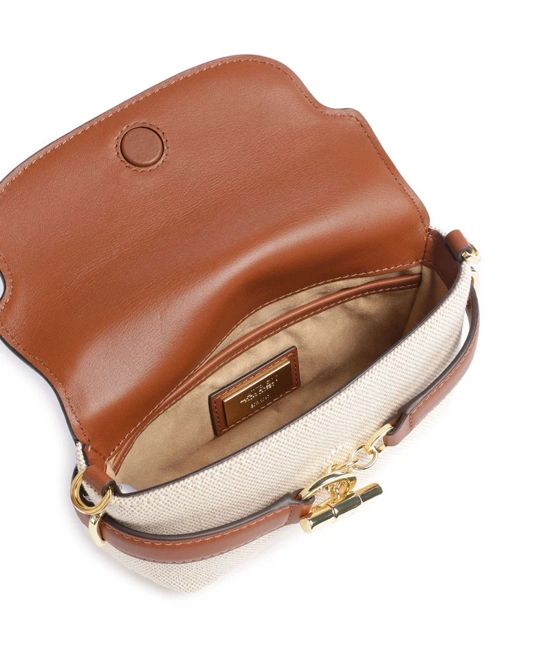 Lauren Ralph Lauren Blaike Small Sac bandoulière natural/buff canvas/lauren tan