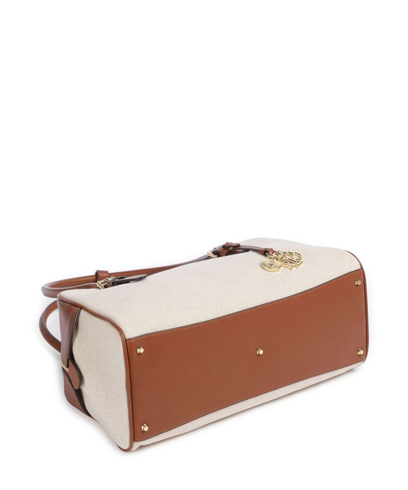 Lauren Ralph Lauren Marcy Sac porté épaule natural/buff canvas/lauren tan