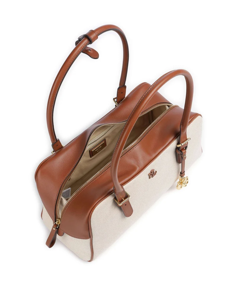 Lauren Ralph Lauren Marcy Sac porté épaule natural/buff canvas/lauren tan