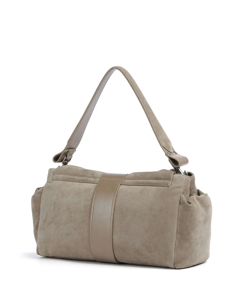Vivienne Westwood Hazel Suede Treasure XL Sac porté épaule stone