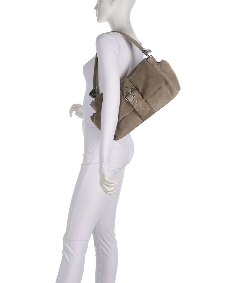 Vivienne Westwood Hazel Suede Treasure XL Sac porté épaule stone