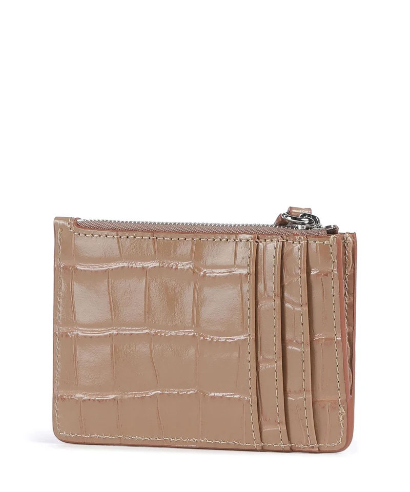 Vivienne Westwood Embossed Croc Slim Étui à cartes crédit dusty pink