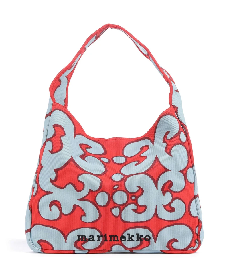 Marimekko Knitted Keidas Sac fourre-tout light blue/red