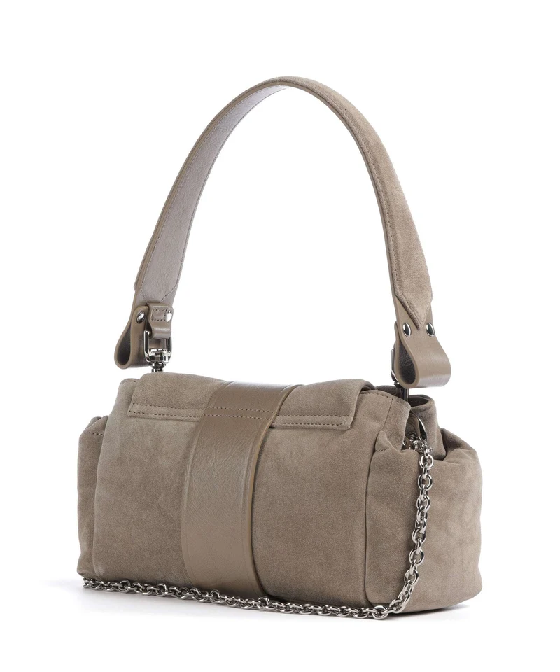 Vivienne Westwood Hazel Suede Treasure Sac porté épaule stone