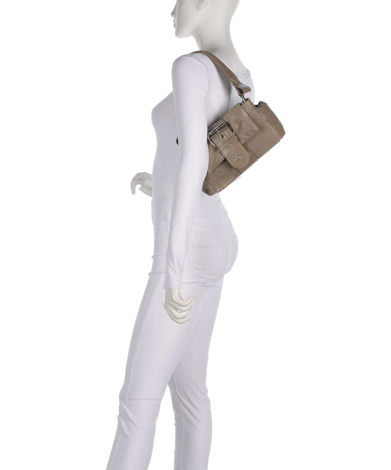 Vivienne Westwood Hazel Suede Treasure Sac porté épaule stone