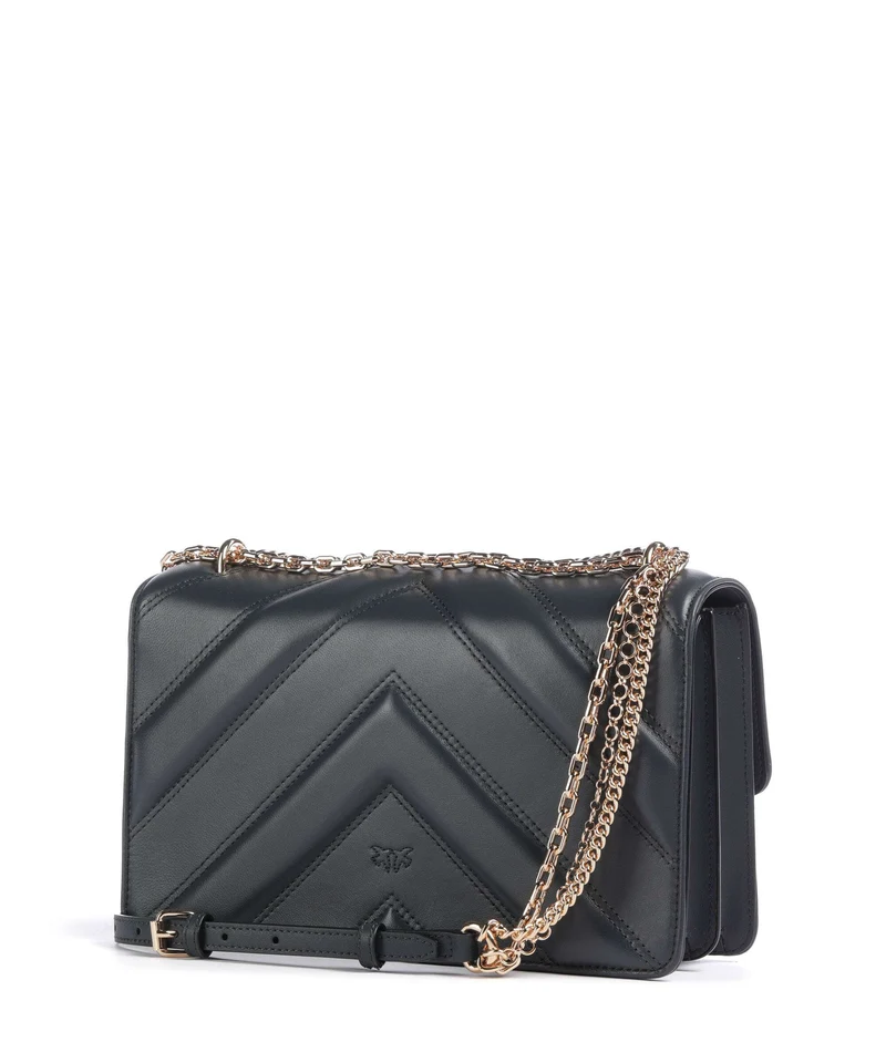 Pinko Love One Classic Sac porté épaule grigio asfalto/oro mordore