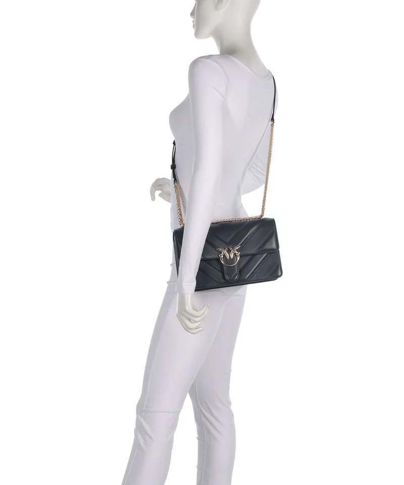 Pinko Love One Classic Sac porté épaule grigio asfalto/oro mordore