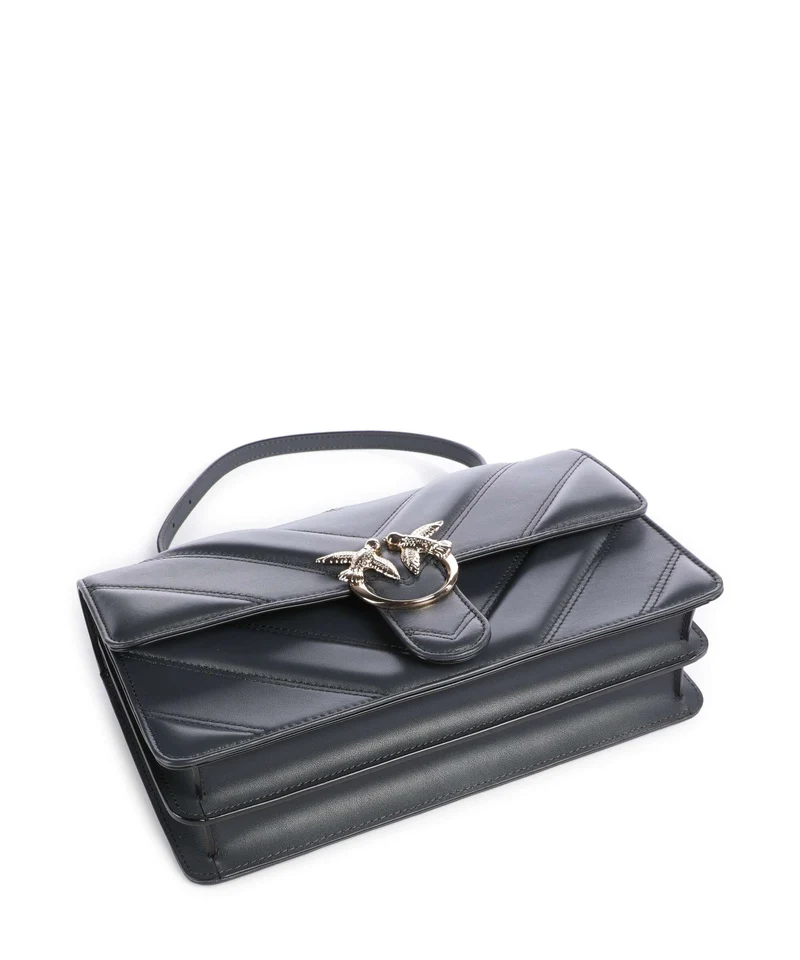 Pinko Love One Classic Sac porté épaule grigio asfalto/oro mordore