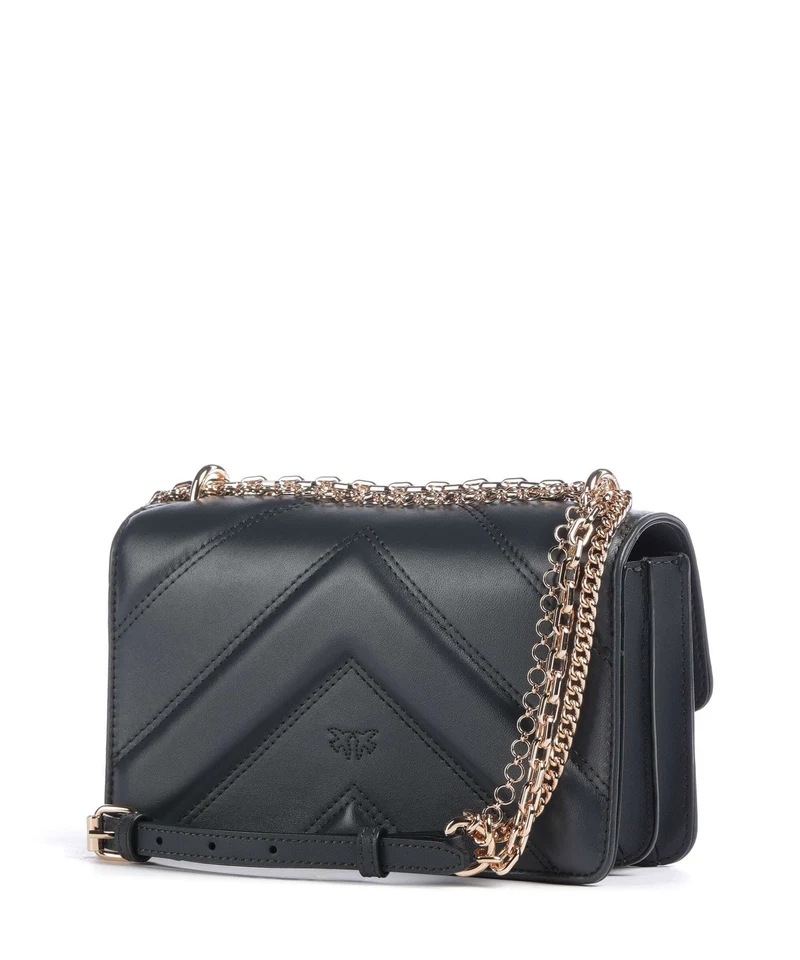 Pinko Love One Mini Sac porté épaule grigio asfalto/oro mordore