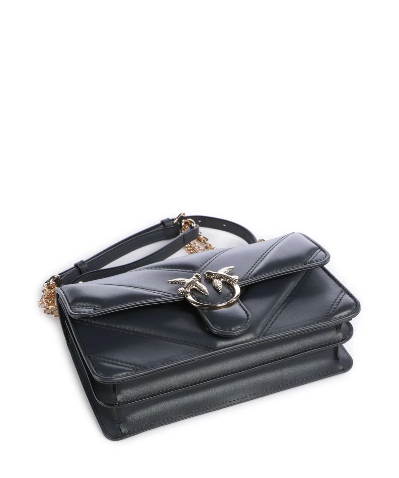 Pinko Love One Mini Sac porté épaule grigio asfalto/oro mordore