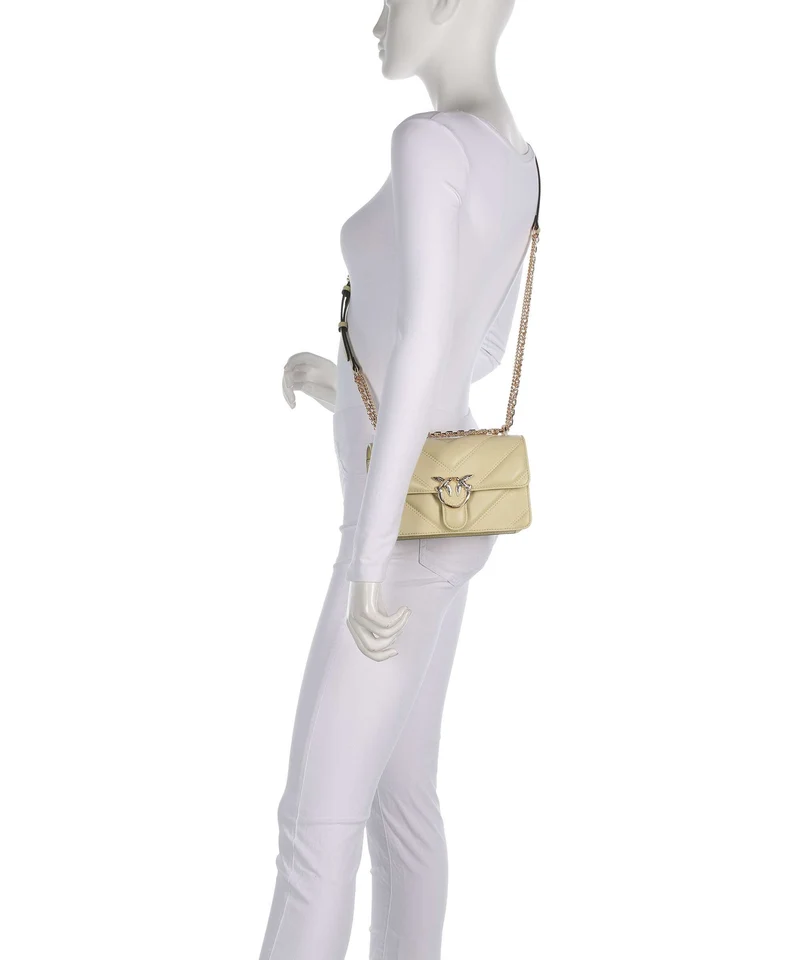 Pinko Love One Mini Sac porté épaule giallo pastinaca/gold mordore
