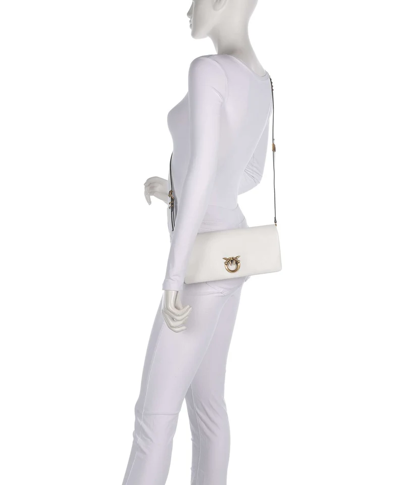 Pinko Click Soft Classic Sac bandoulière bianco nembo/antique gold