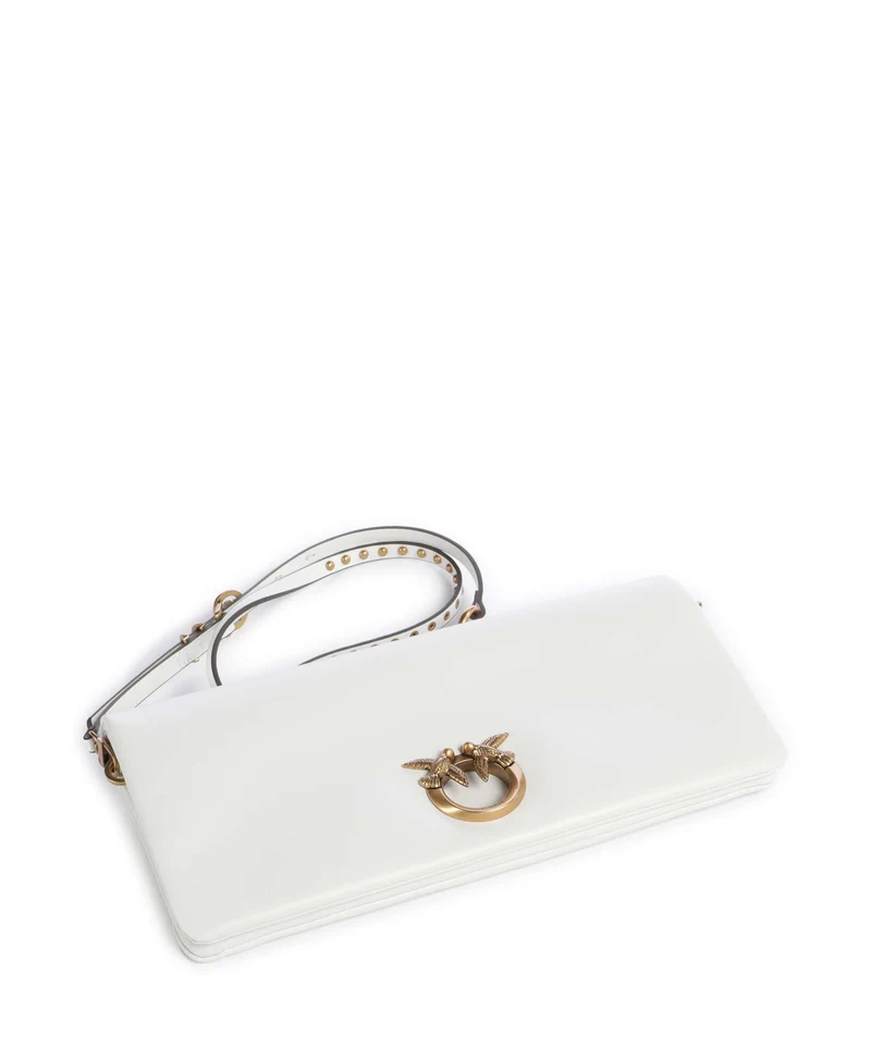Pinko Click Soft Classic Sac bandoulière bianco nembo/antique gold