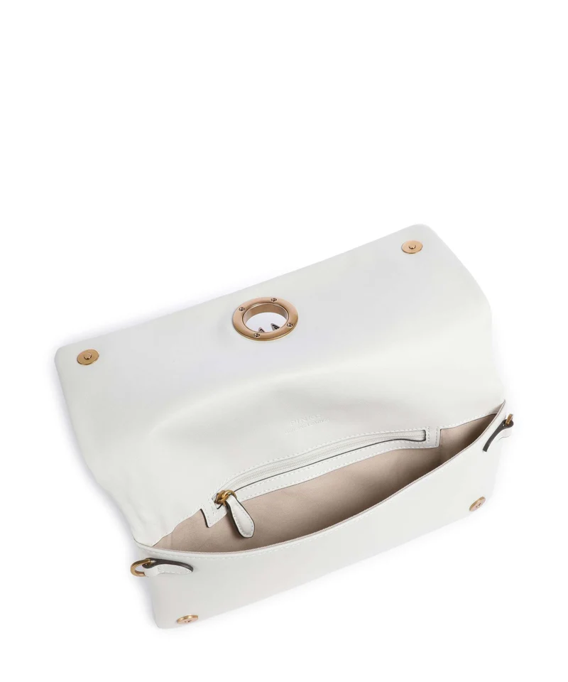Pinko Click Soft Classic Sac bandoulière bianco nembo/antique gold