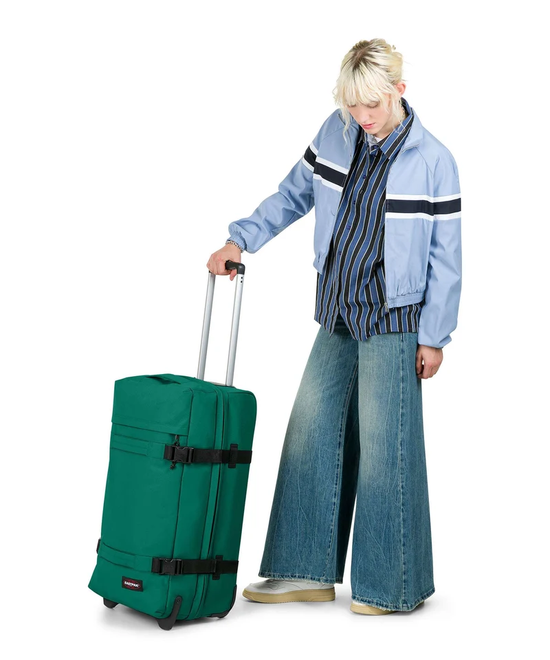 Eastpak Transit'R M Sac de voyage à roulettes pineneedle green