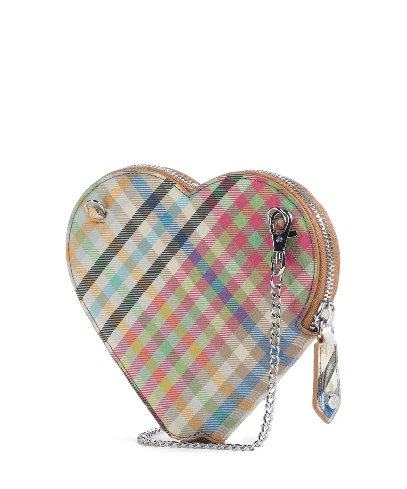 Vivienne Westwood Heart Buccia D'Arancia Sac bandoulière heather plaid