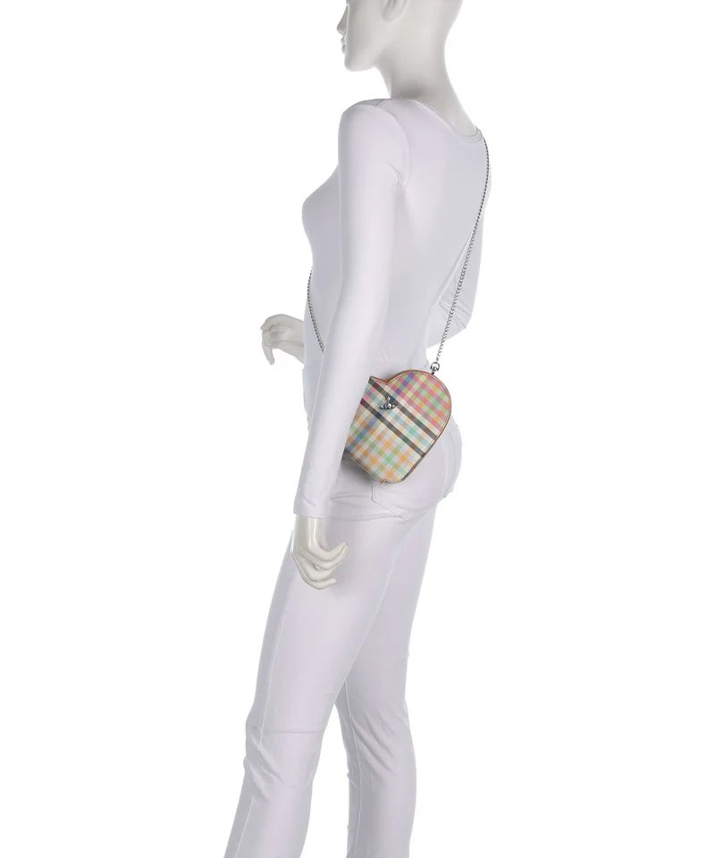 Vivienne Westwood Heart Buccia D'Arancia Sac bandoulière heather plaid
