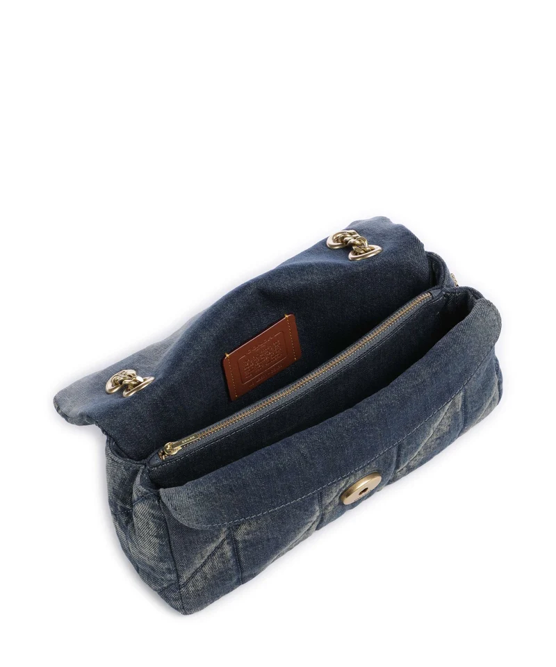 Coach Tabby Soft Quilted Loved Denim 26 Sac porté épaule dark indigo