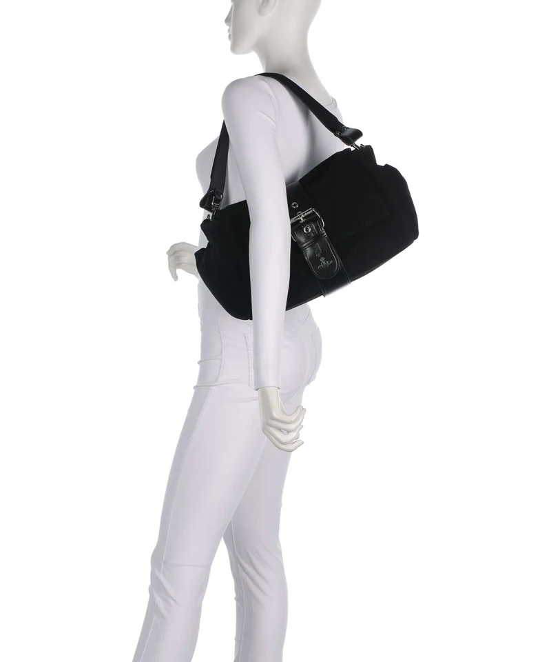 Vivienne Westwood Hazel Suede Treasure XL Sac porté épaule black