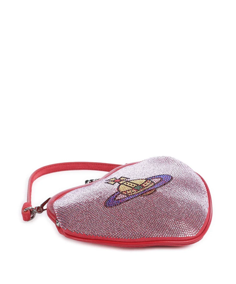 Vivienne Westwood Belle Heart Frame Diamante Sac bandoulière pink