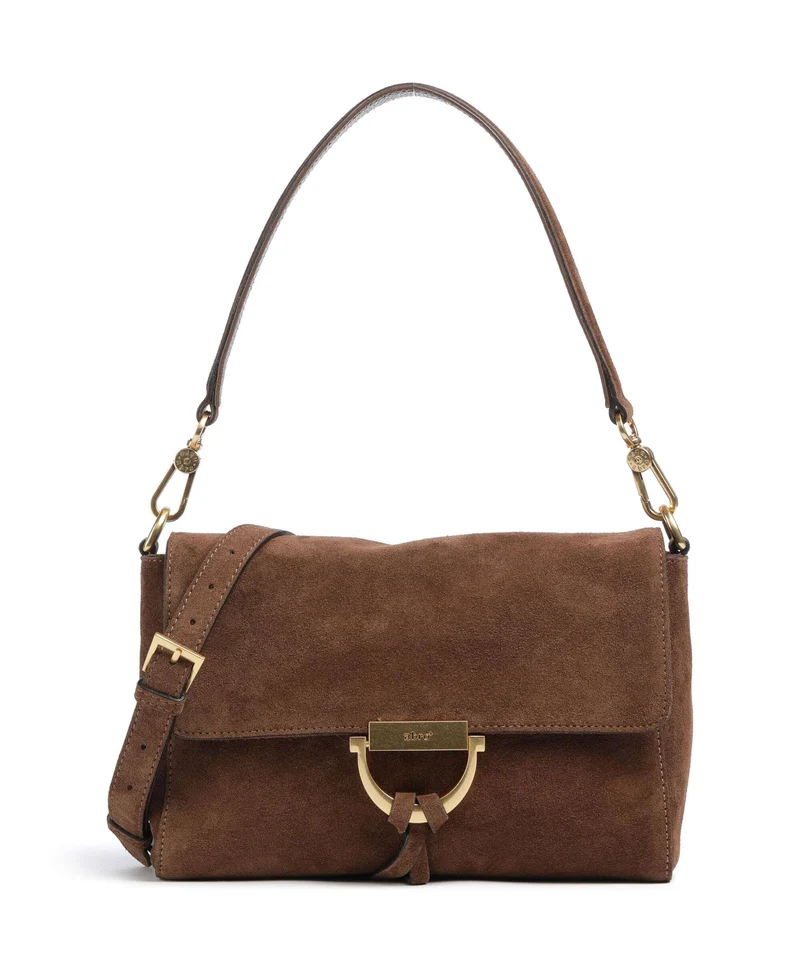 Abro Suede Temi Sac porté épaule wood