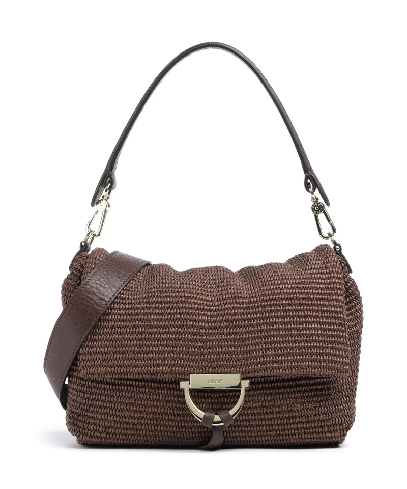 Abro Raffia Classica Temi Medium Sac porté épaule wood
