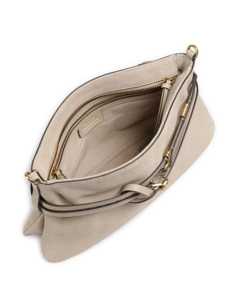 Pinko Belt Classic Sac porté épaule beige/grigio fumo/antique gold