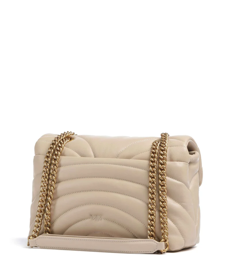 Pinko Love Puff Classic Sac porté épaule beige/grigio fumo/antique gold