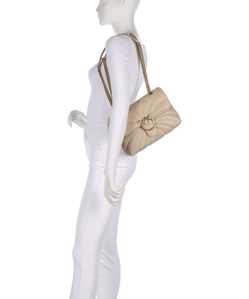 Pinko Love Puff Classic Sac porté épaule beige/grigio fumo/antique gold