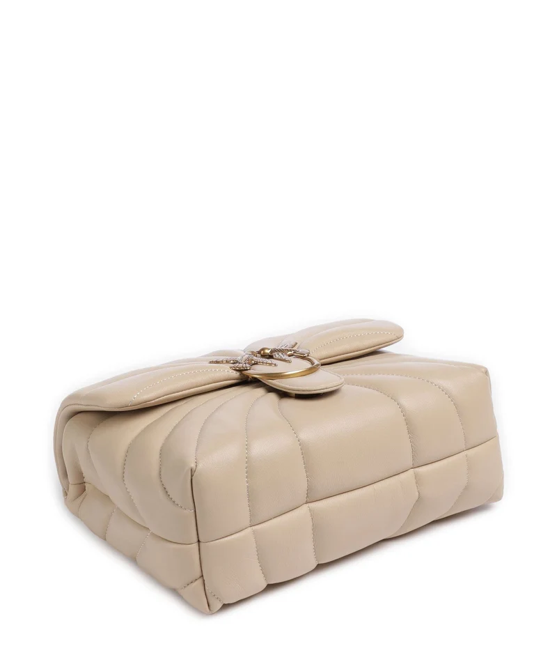 Pinko Love Puff Classic Sac porté épaule beige/grigio fumo/antique gold