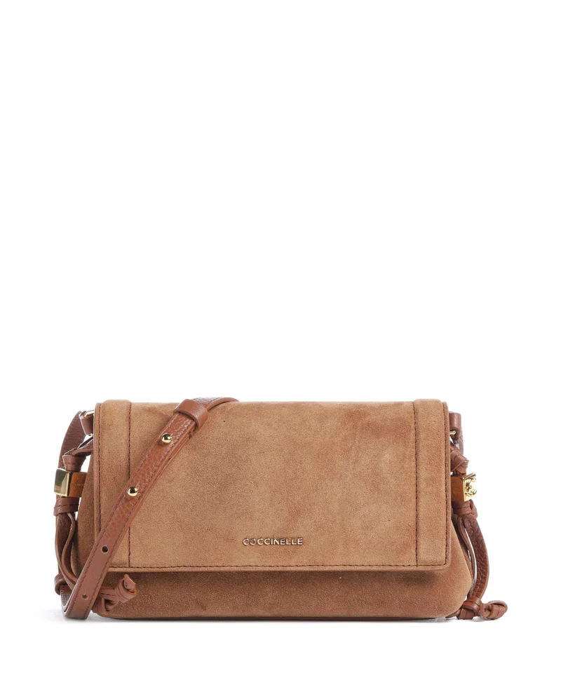Coccinelle Thess Suede Sac bandoulière cognac