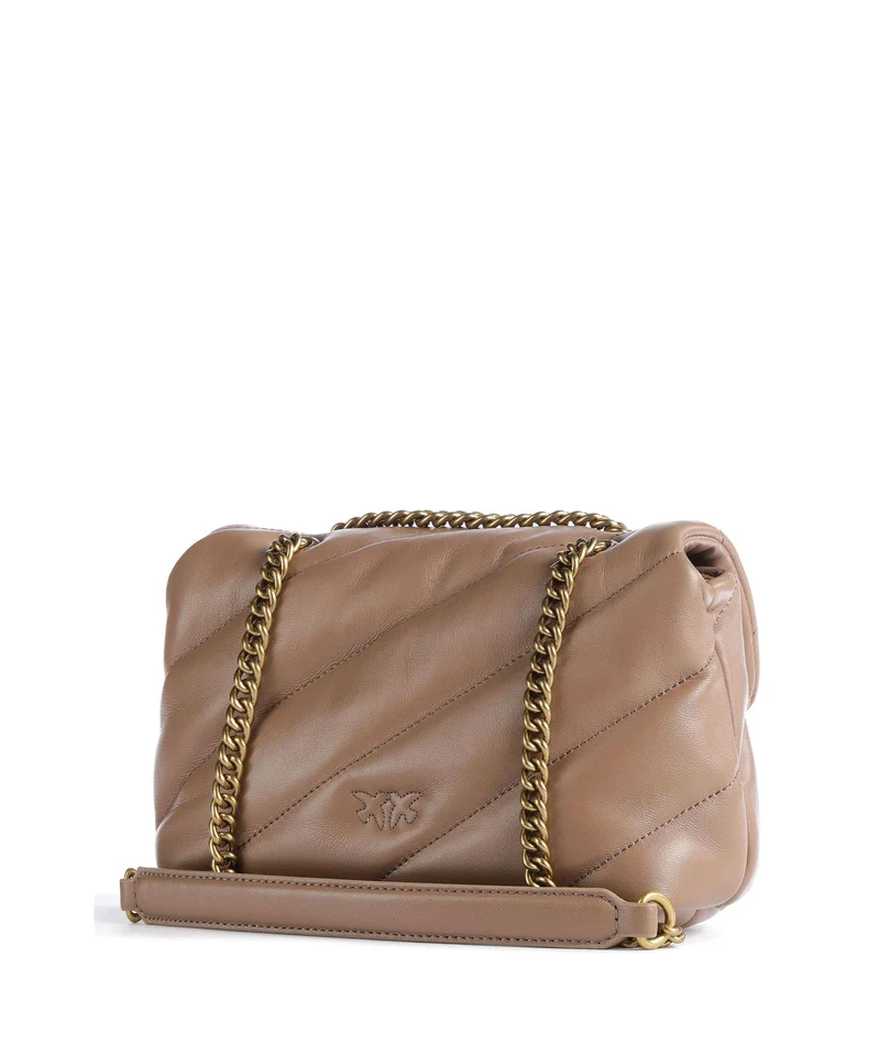 Pinko Love Puff Mini Sac porté épaule biscotto zenzero/antique gold