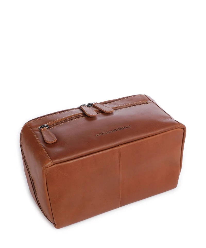 The Chesterfield Brand Wax Pull Up Cow Elmia Trousse de toilette cognac