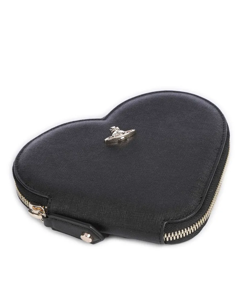 Vivienne Westwood Saffiano Heart Sac bandoulière black
