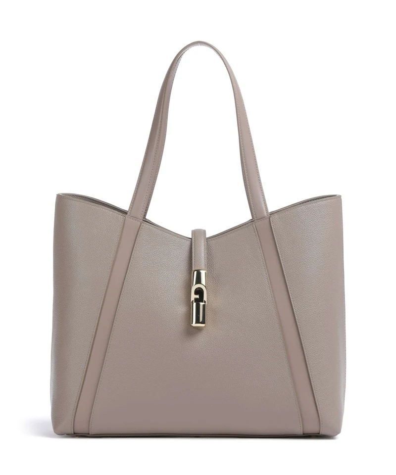 Furla Goccia L Cabas stucco gray/mauve
