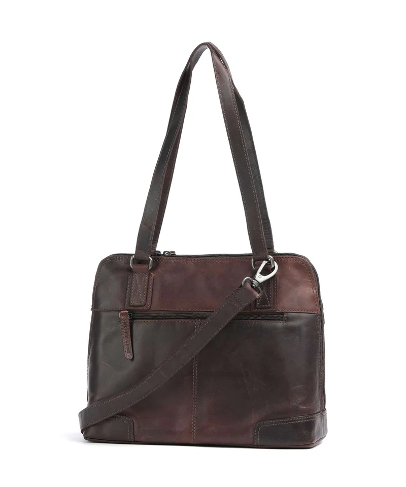 The Chesterfield Brand Wax Pull Up Cow Belgrado Sac porté épaule brown